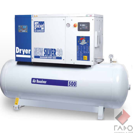 Винтовой компрессор с осушителем NEW SILVER D 20/500